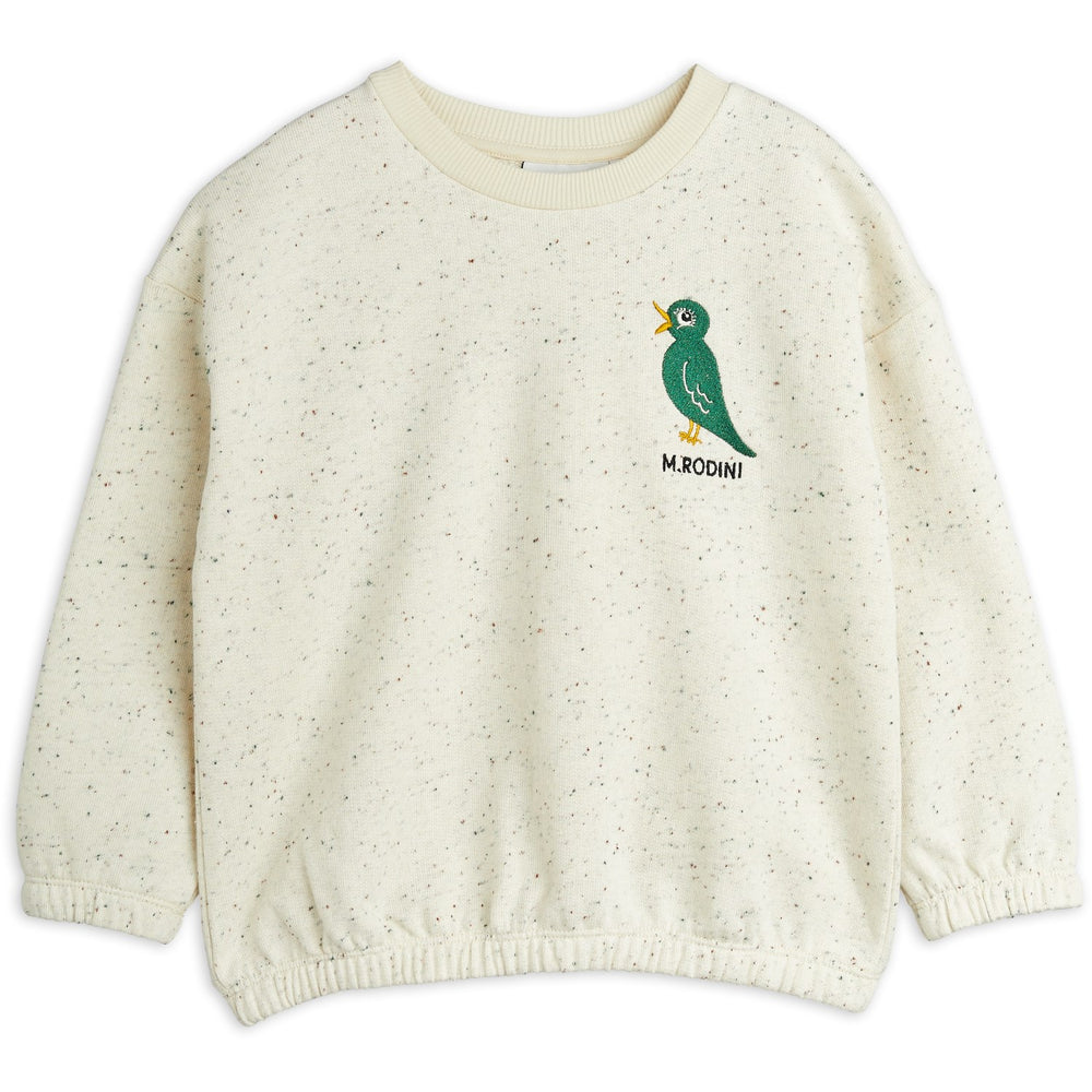 Køb Mini Rodini Offwhite Bird Emb Neps Sweatshirt