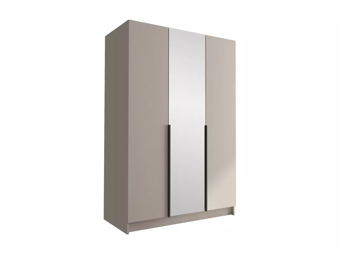 Armoire Closico 197, Cachemire|Noir, 215x150x58cm, Portes d'armoire: Avec des charnières