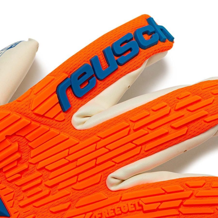 Reusch Gants de Gardien Attrakt Gold X FreeGel Hyper Orange - Orange/Bleu