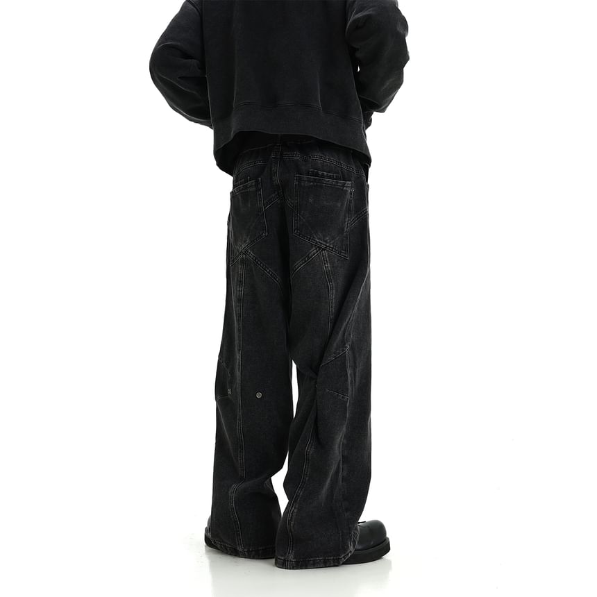 Meiksip - Hoge taille losse rechte jeans