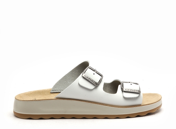 Flyflot mules et sabots plats femme frein 29698 blanc