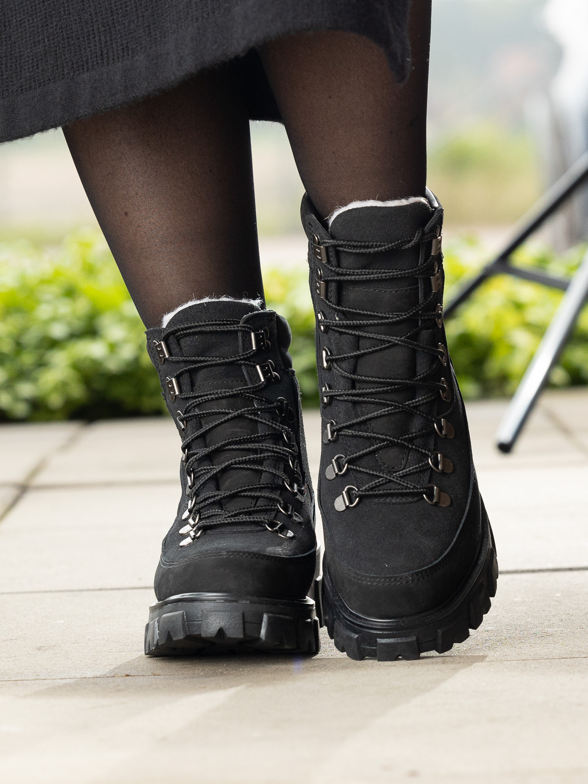 Combat Leather Boot Warm Black - Trapes Sko