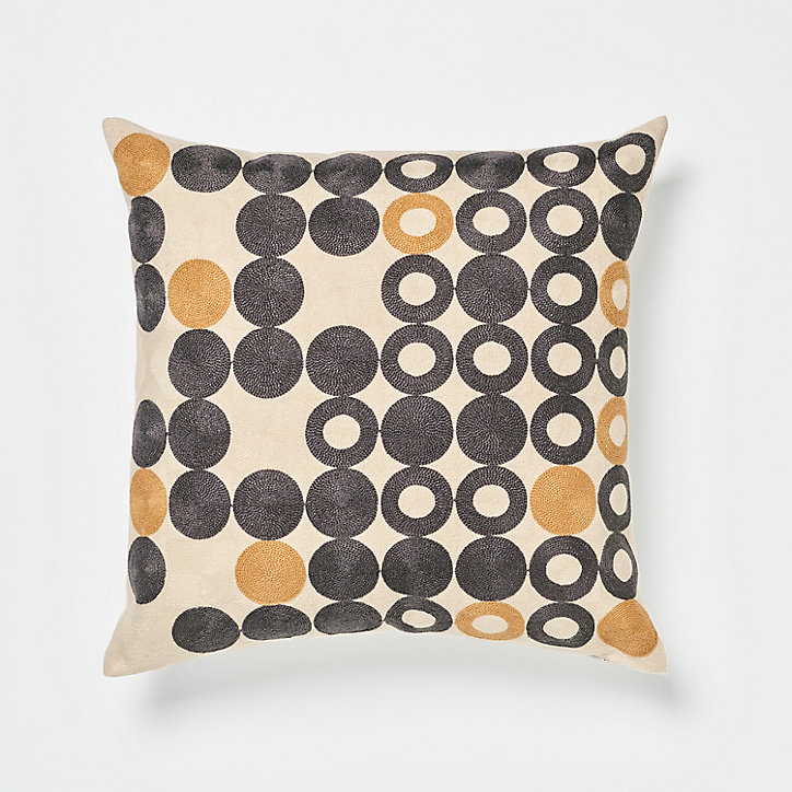 Coussin polyester Goa orange L.45 x l.45 cm