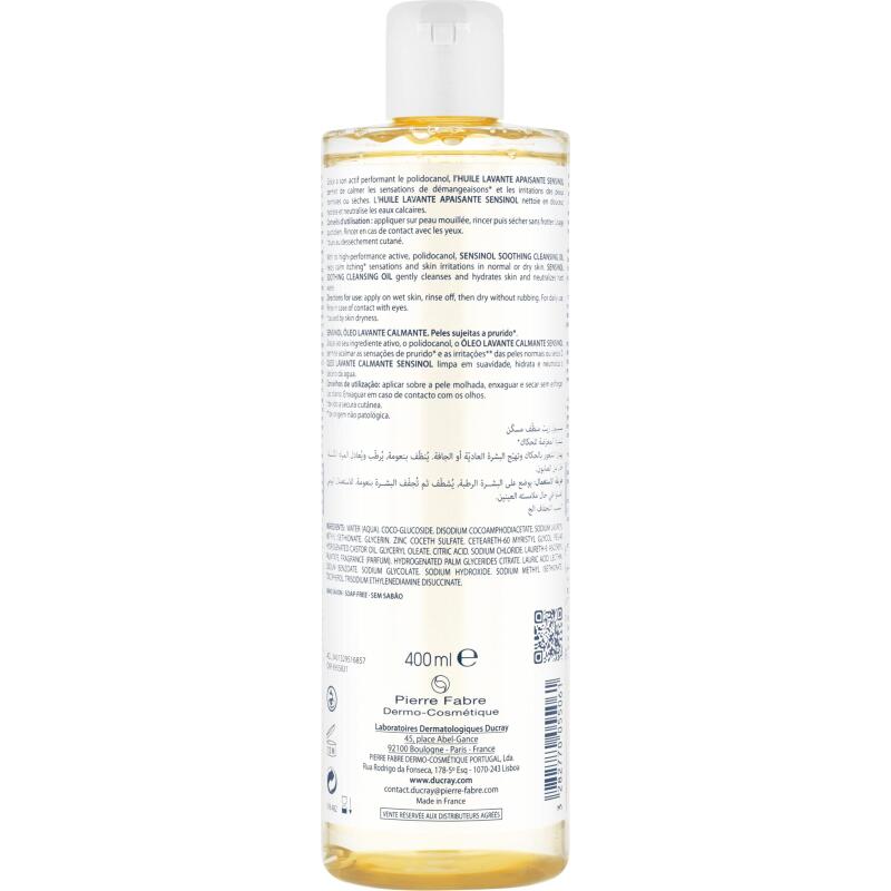 Huile lavante apaisante Ducray Sensinol - Flacon de 400 ml