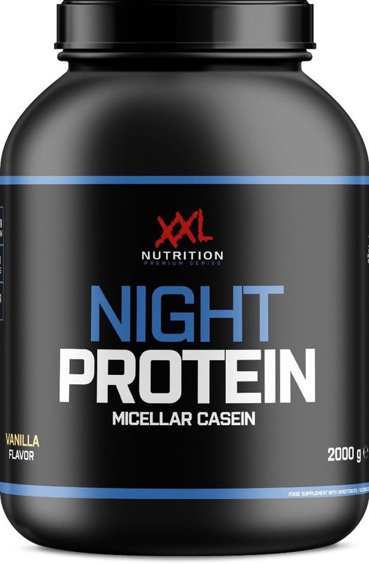 XXL Nutrition - Night Protein - Vanille - Eiwitpoeder - 2000 gram - 87% Eiwit