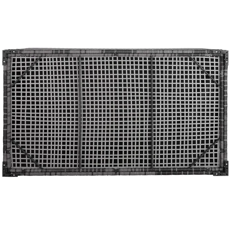 tectake Kussenbox Oslo met aluminium frame 145x82,5x79,5cm, Grijs