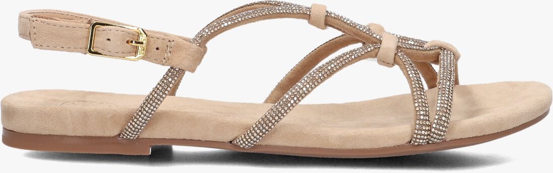 beige unisa platte sandalen cooper
