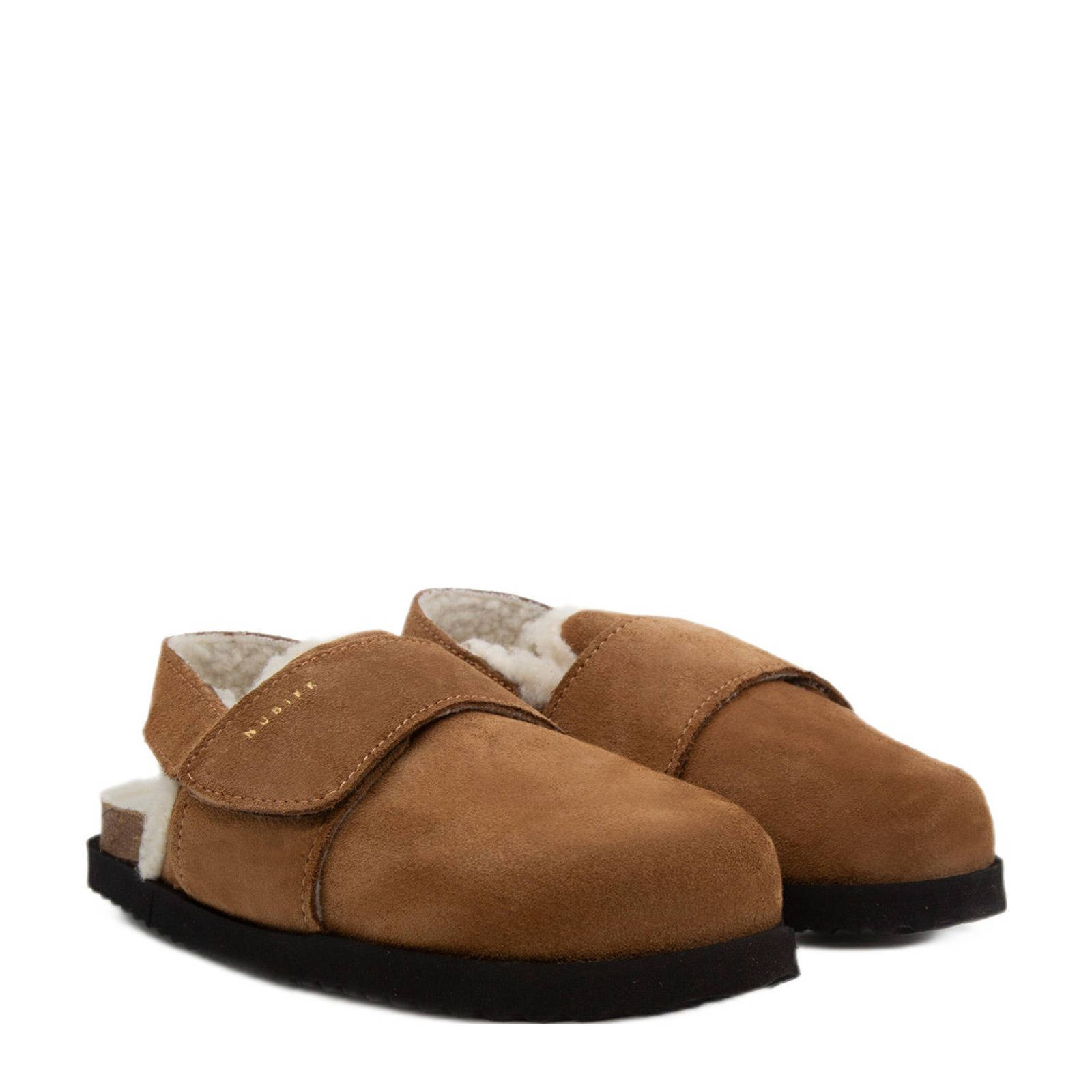 Nubikk suède clogs cognac