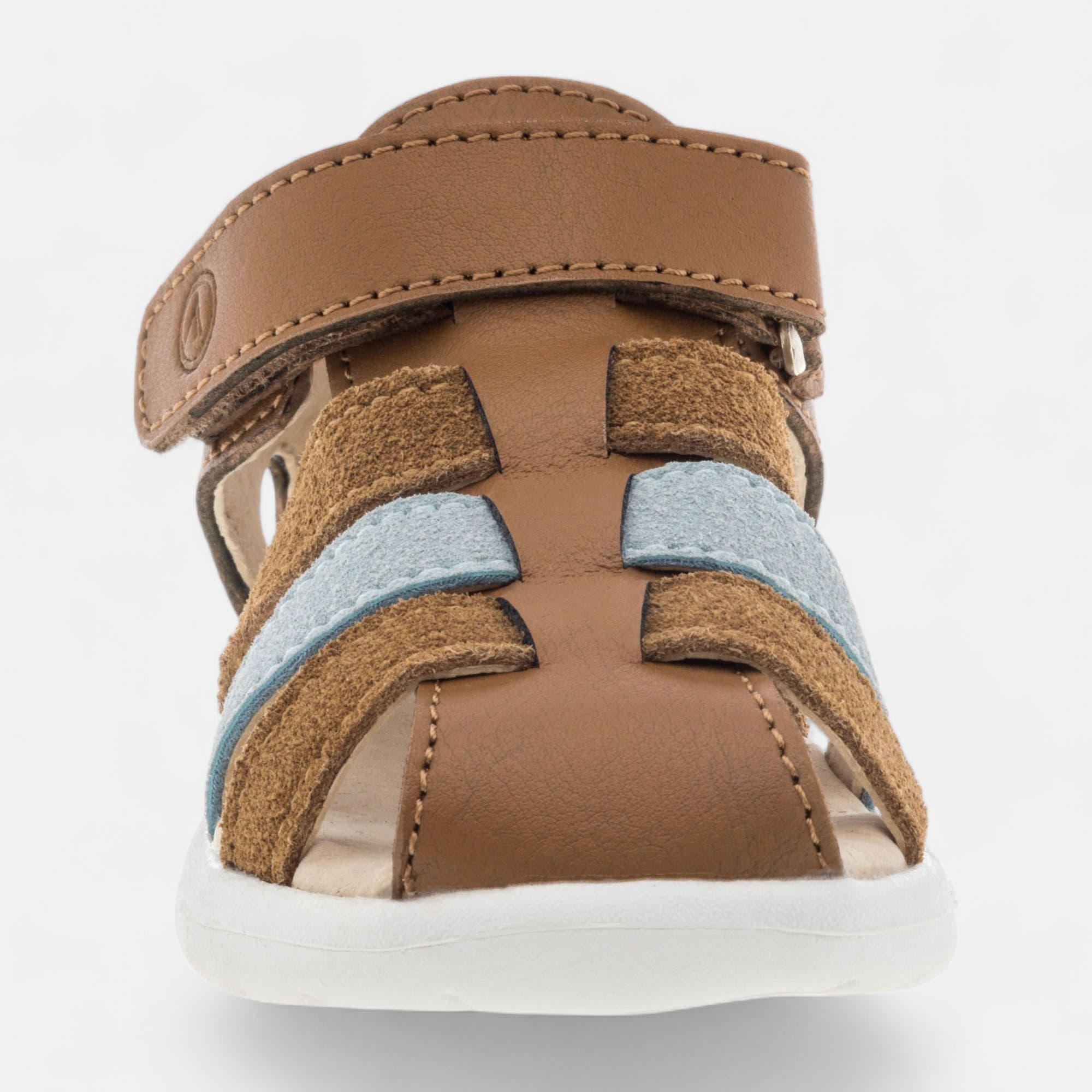 Sandales Bébé garçon en cuir cognac
