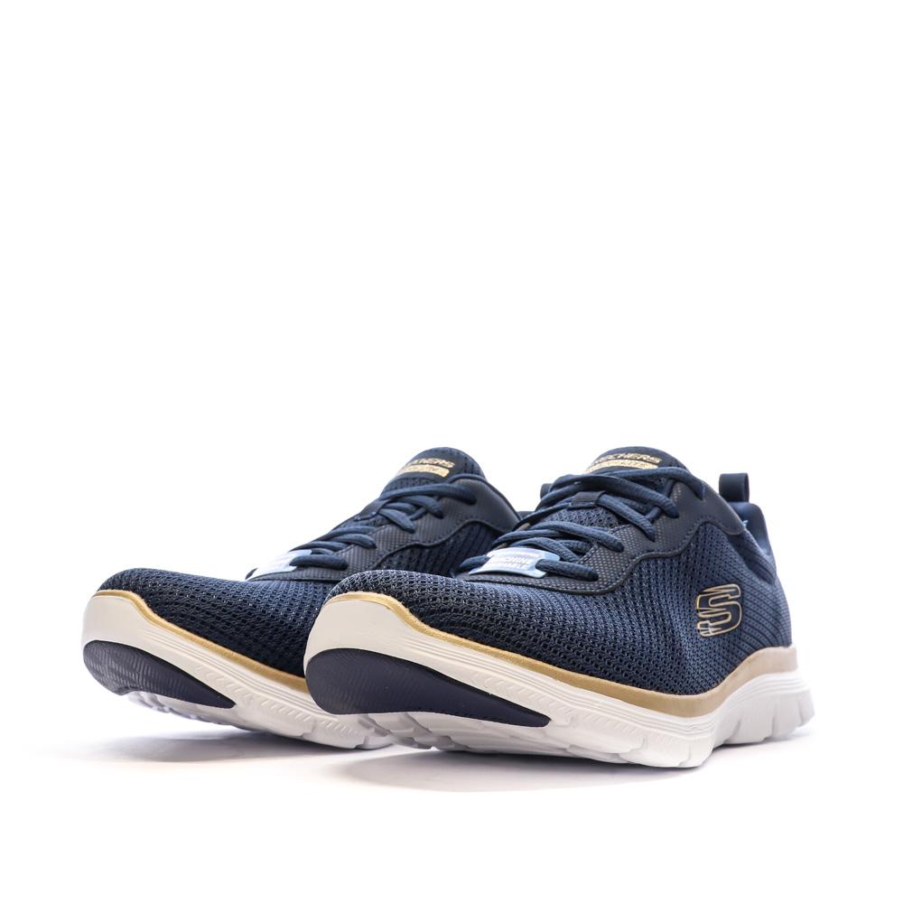 Skechers Chaussures de Sport Marine/Doré Femme Skechers Flex Appeal