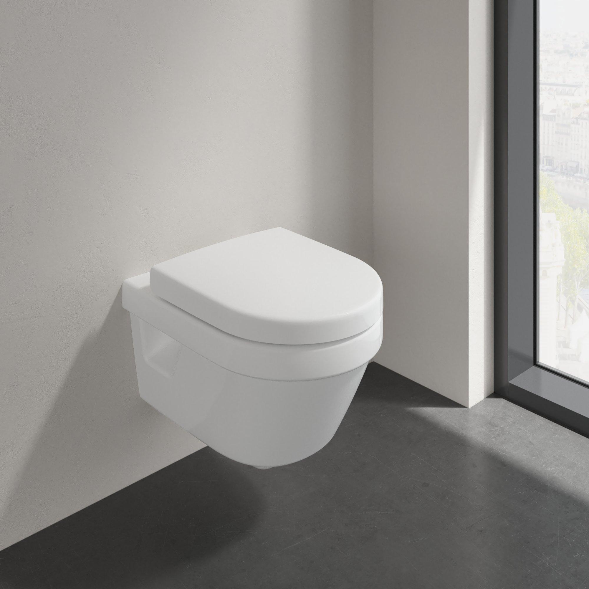 Villeroy & Boch Architectura compact randloos toilet ovaal met softclose zitting wit glans
