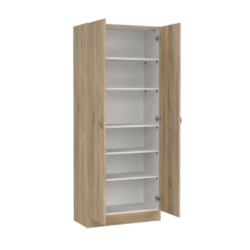 Kledingkast 2-deurs Fabian eiken hout 170 x 70 x 35 cm