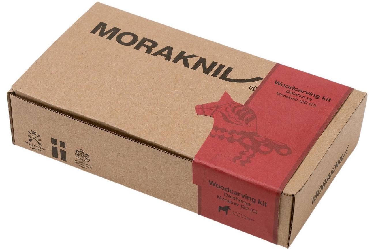 Morakniv Woodcarving Kit Dalahorse 120 Carbon 14041 houtsnijset koolstofstaal