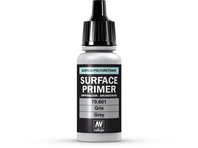 Vallejo Airbrush-Primer Surface Primer: Grey 17 ml Schnelltrocknende Grundierung in Tropfflasche