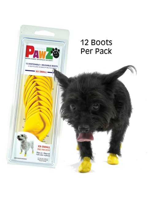 Pawz Rubber Dog Boots - Hondenschoen - Geel Xx-Small