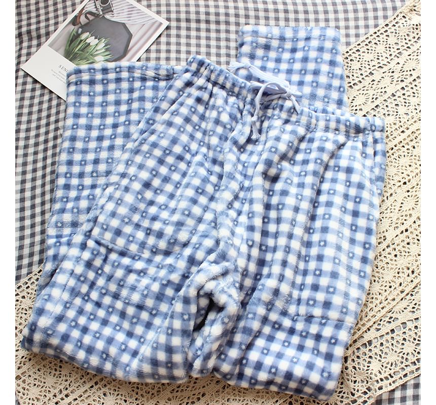 Dogini - Fleece pyjamabroek met patroon