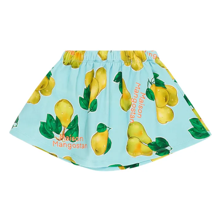 Maison Mangostan Jupe Peritas Coton Bio | Bleu ciel