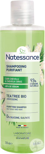 Natessance Naturel Shampoing Équilibrant Purifiant Tea Tree & Kératine Végétale 250ml