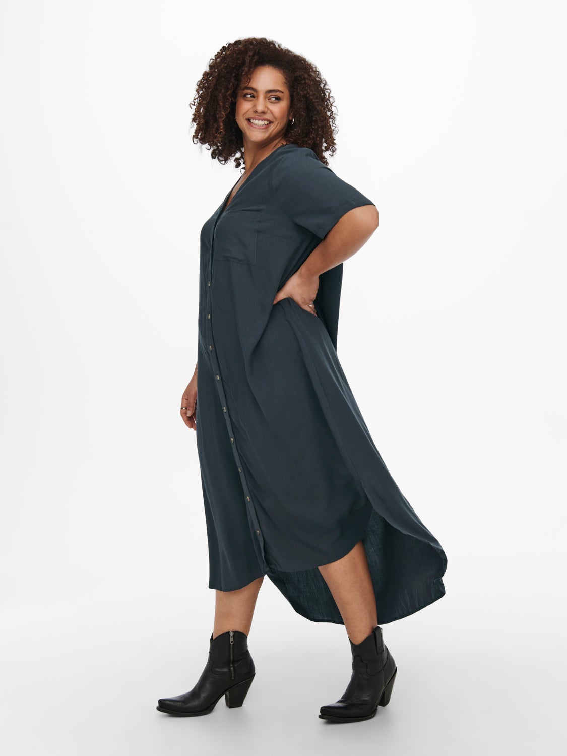 CARNEWDENIZIA Langes Kleid Blue Graphite