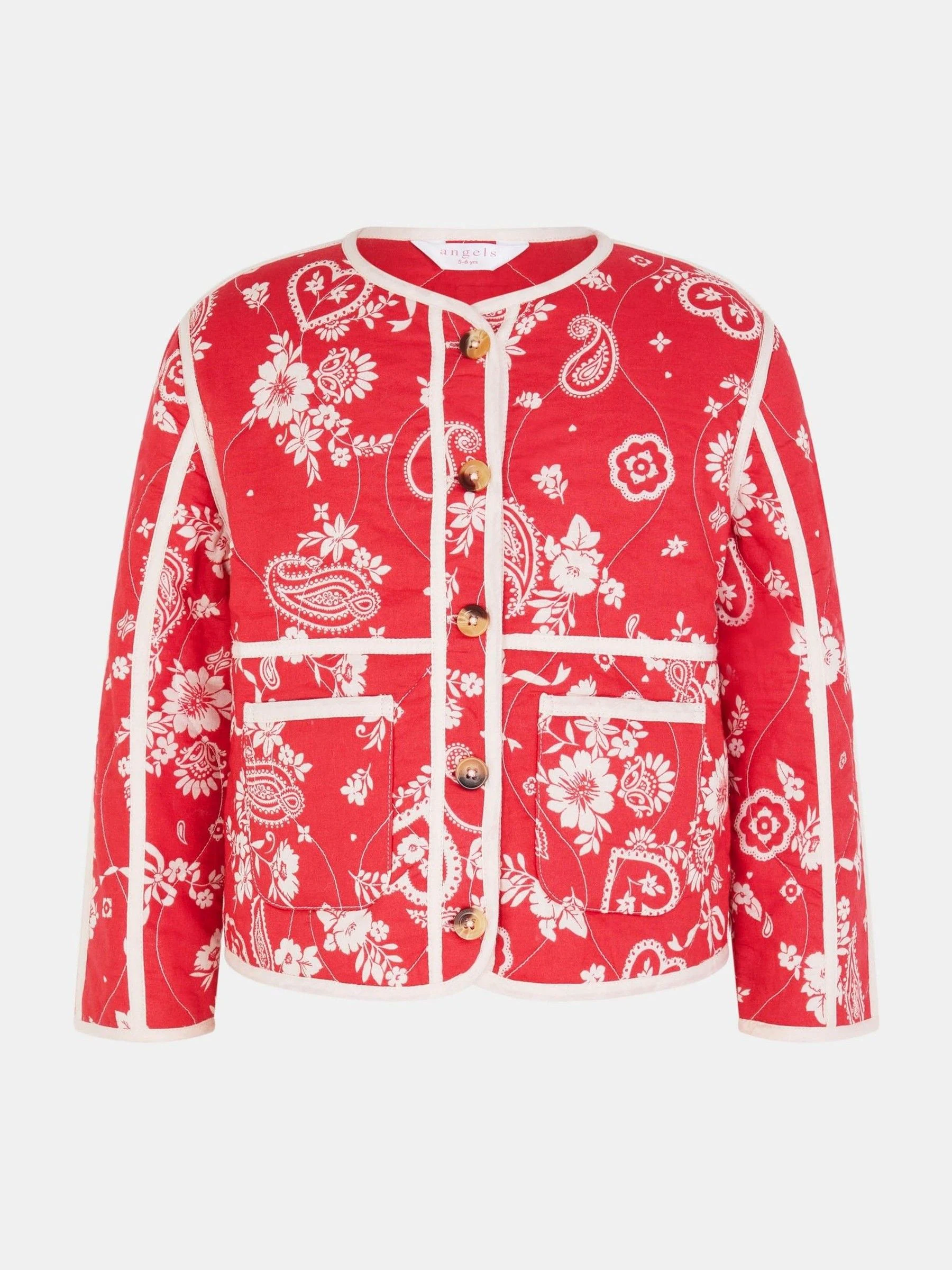 Angels By Accessorize Girls Paisley Print Quilted Jacket