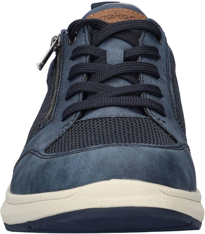 Rieker Sneakers lage schoen vrijetijdsschoen veterschoen met zij-rits