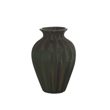 Keramieken vaas groen 25,4x25,4x38cm