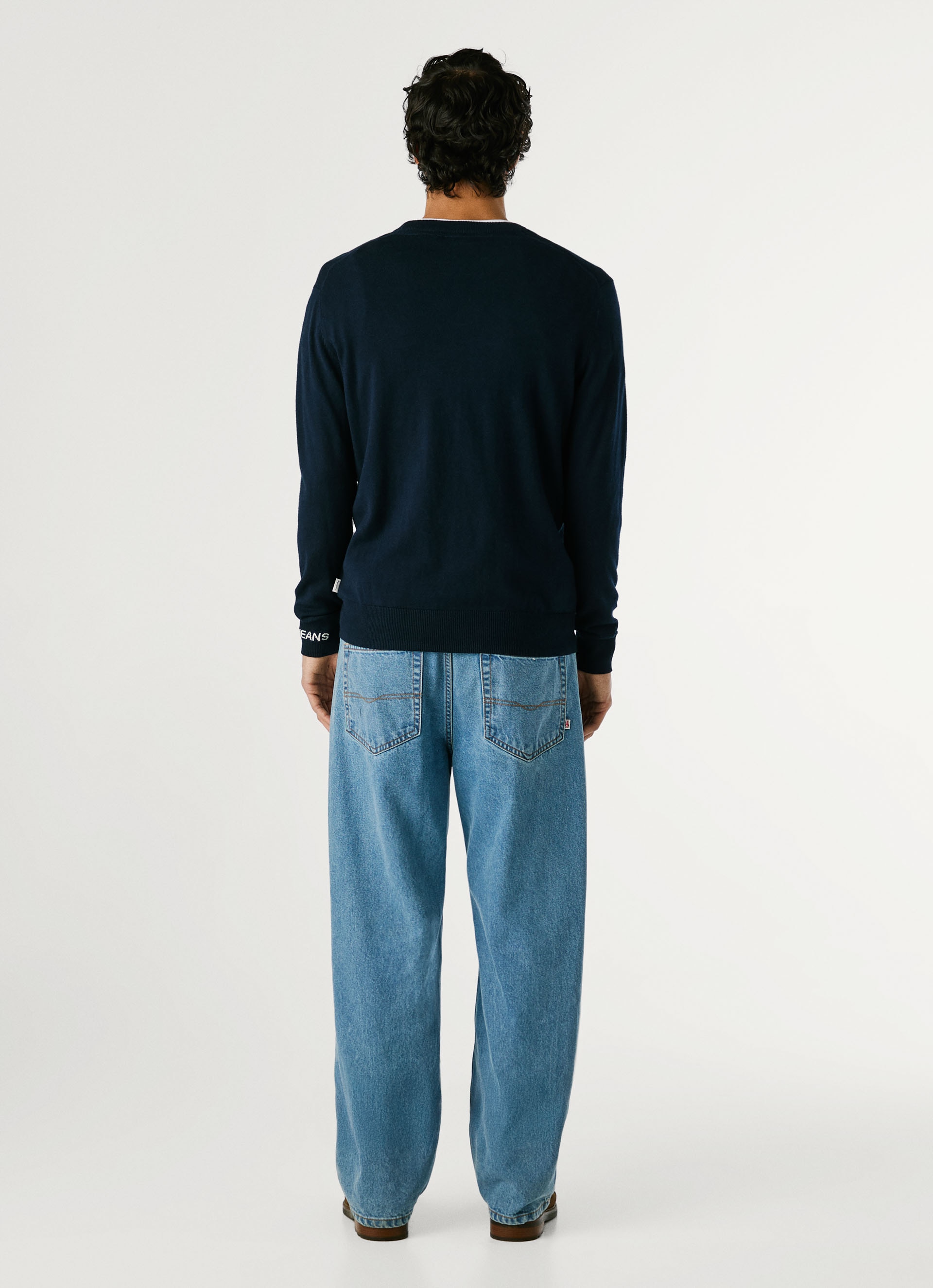 Pepe Jeans Strickpullover »ANDRE CREW NECK«, mit Rundhals, Logo-Jacquard
