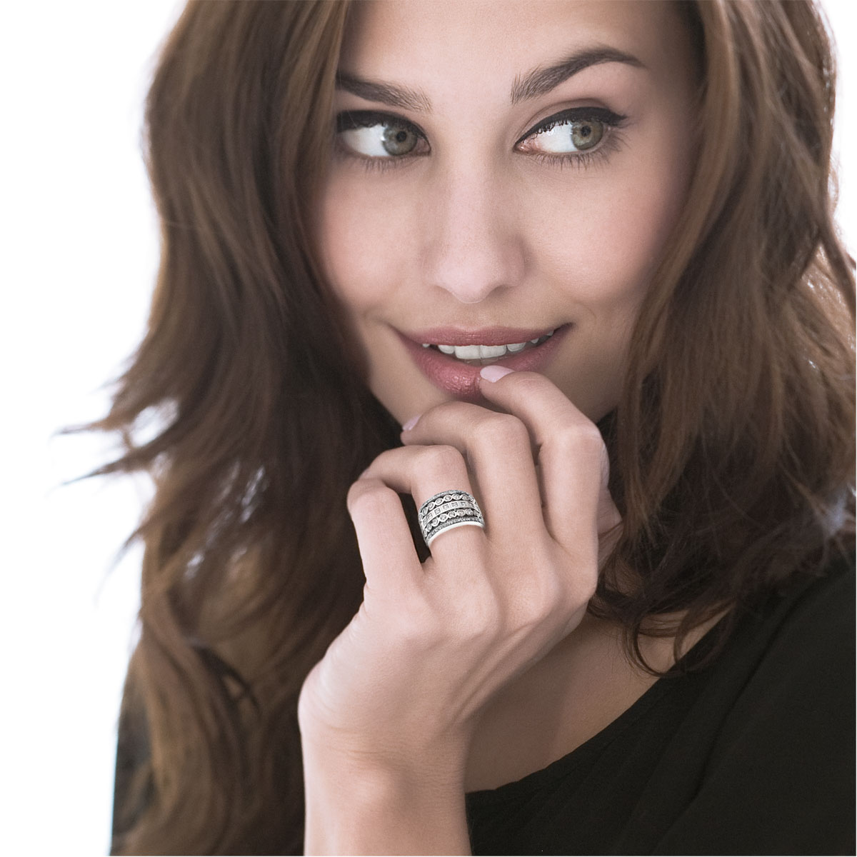 Bague or 750 blanc diamants 1,51 carat