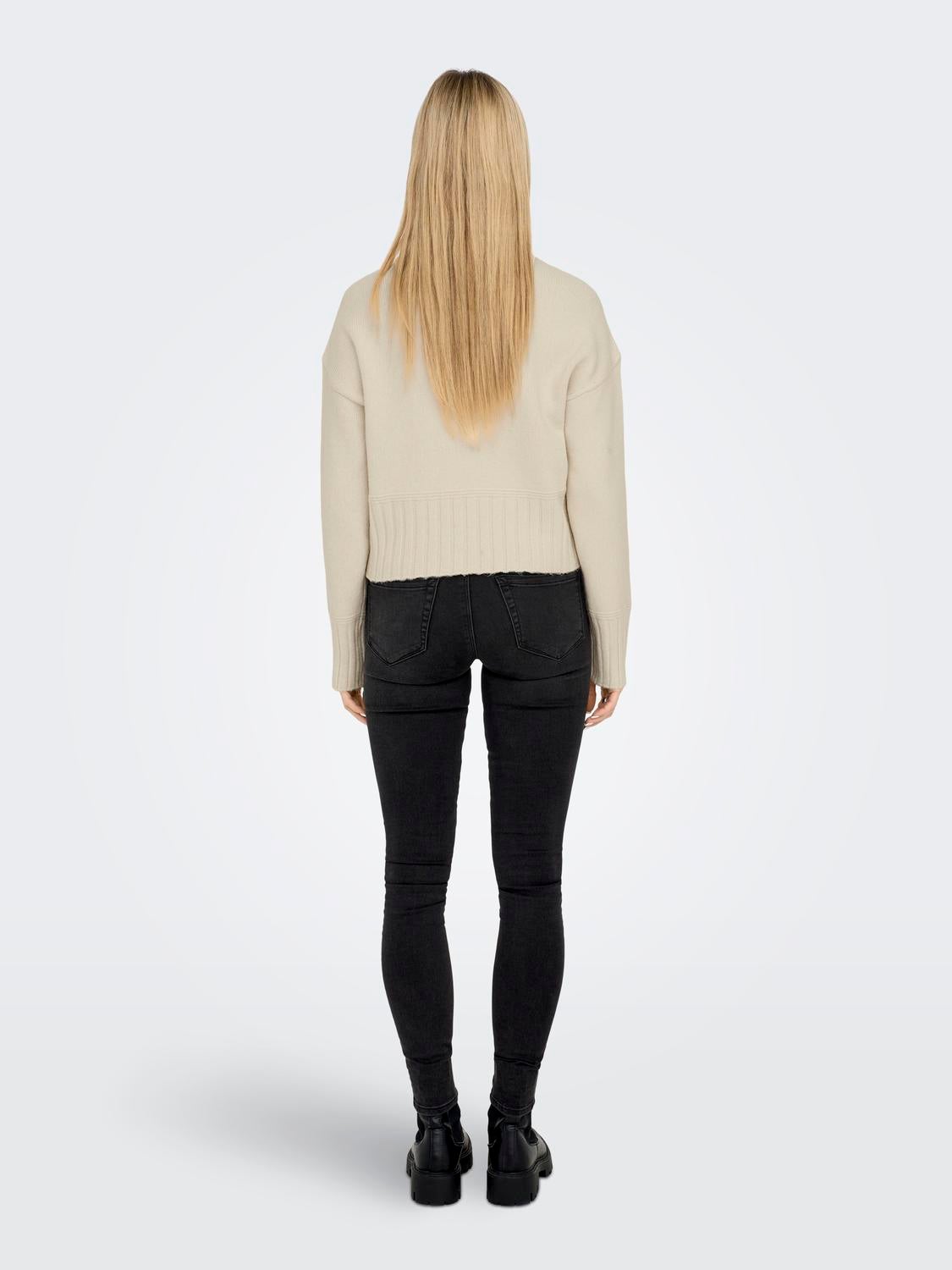 ONLALLIE Strickpullover Whitecap Gray