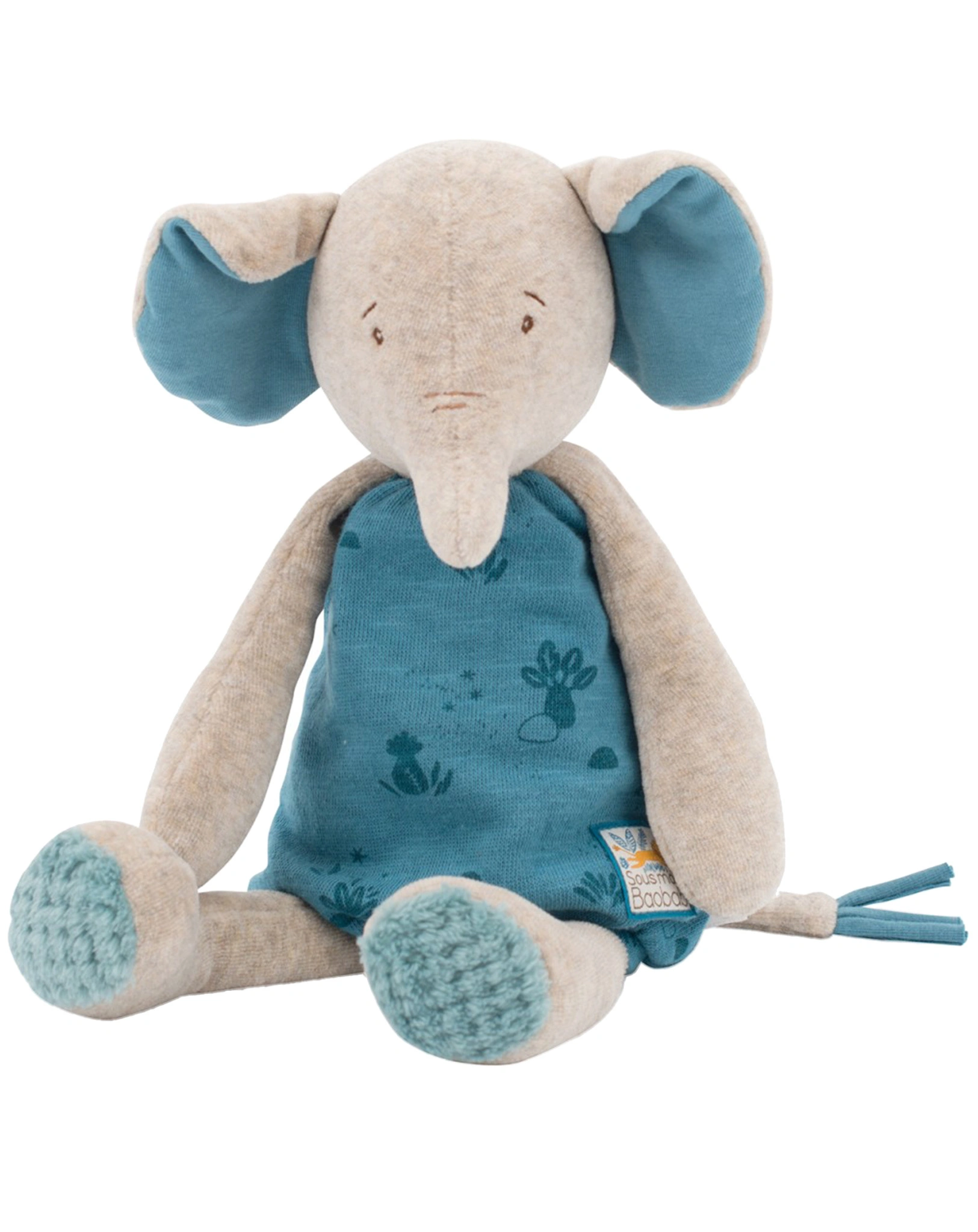 Kuscheltier ELEFANT BERGAMOTTE (37cm) in blau