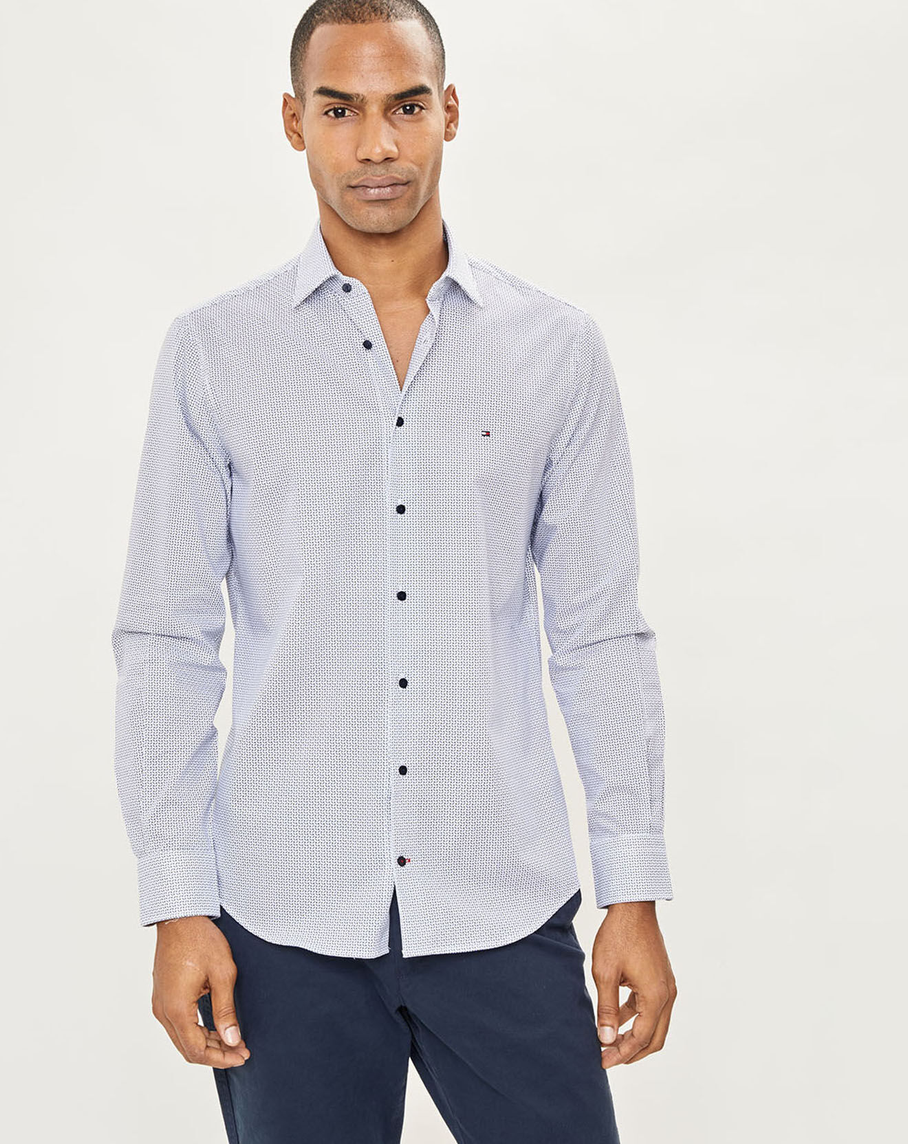 Tommy Hilfiger Chemise regular fit imprimée bleu/vert/blanc