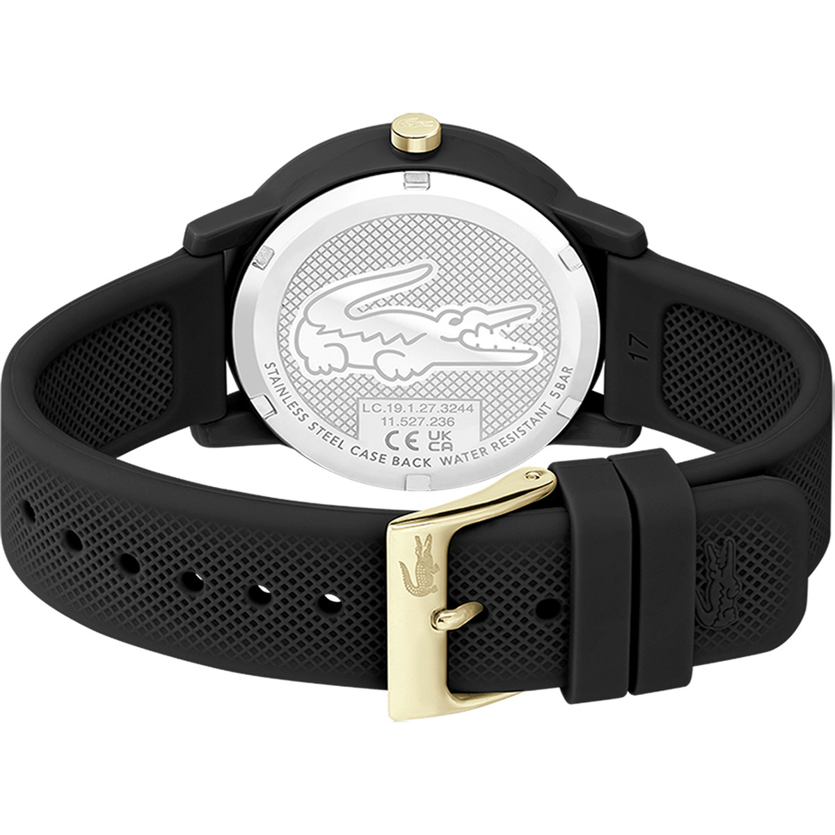 Montre Lacoste 12.12. femme résine bracelet silicone noir