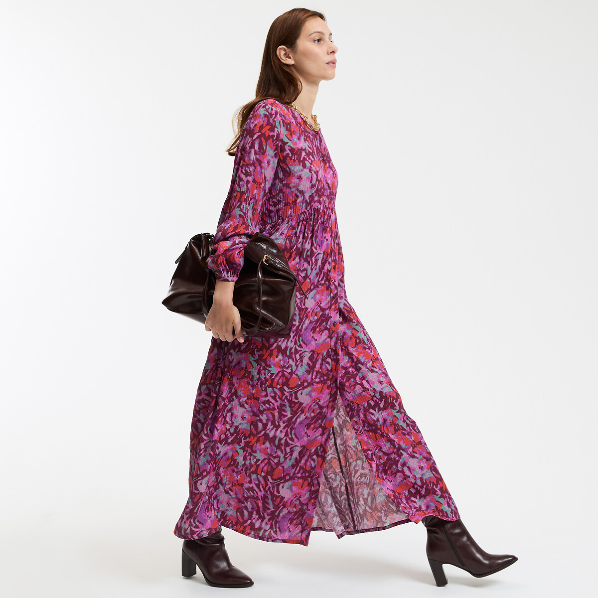 LA REDOUTE COLLECTIONS<br>Vestido maxi com estampa floral, modelo Signature SUZIE