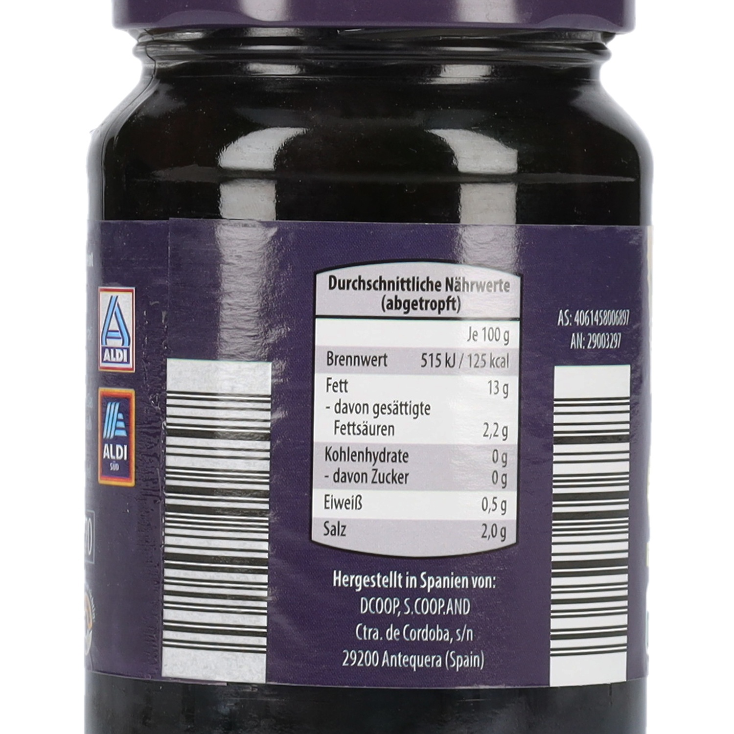 KING'S CROWN schwarze Hojiblanca Oliven