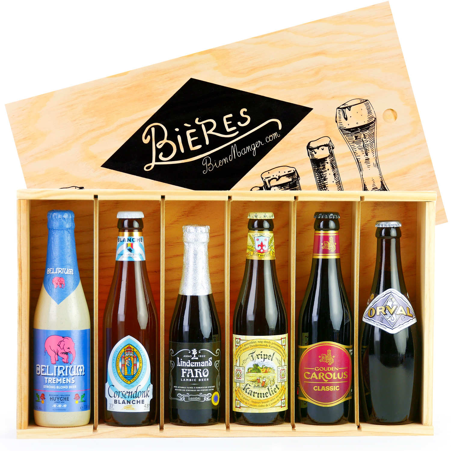 Coffret cadeau de 6 bières belges d'exception