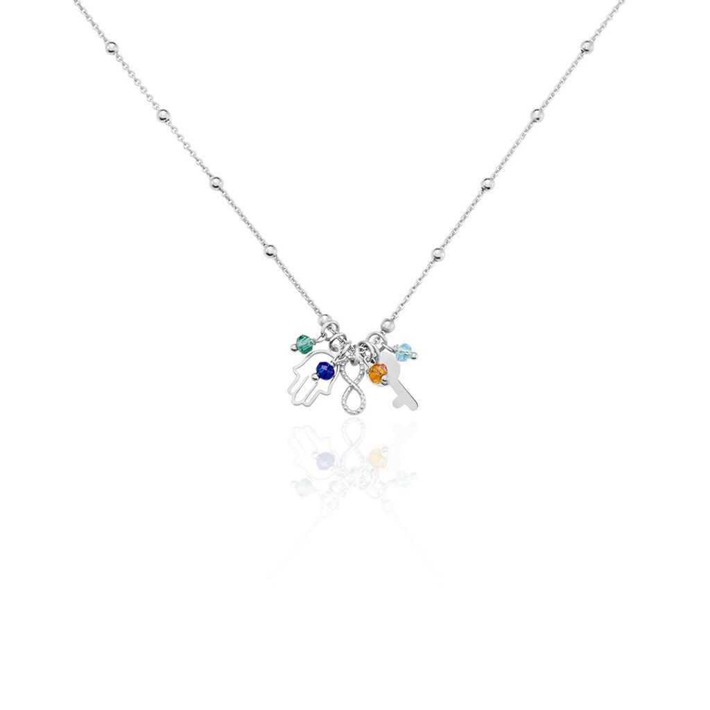 Collier Argent Blanc Niccolo Pierres Artificelles