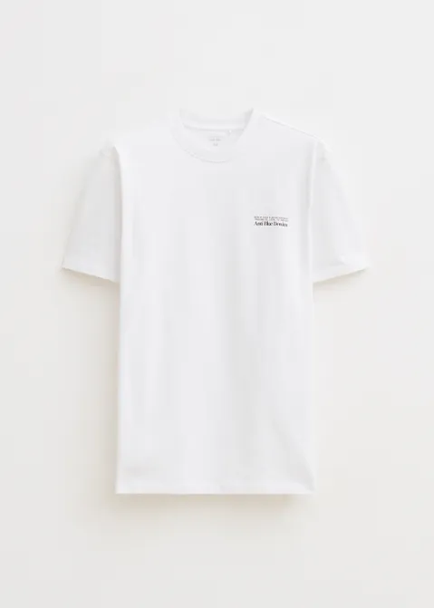 T-shirt met merk logo wit (WIT)