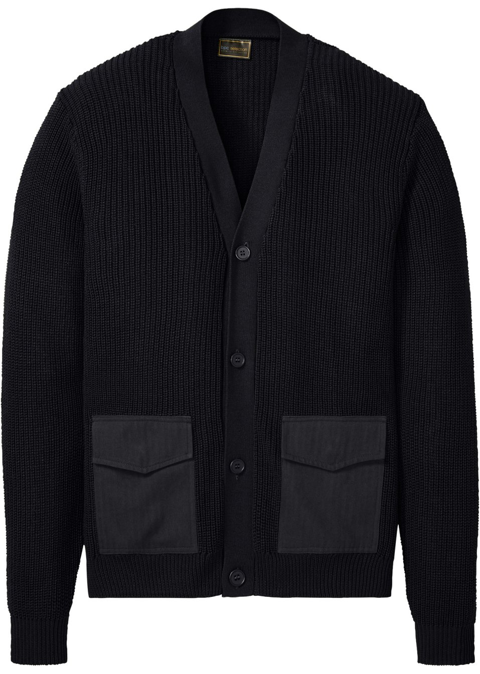 Gilet en maille avec poches tissées