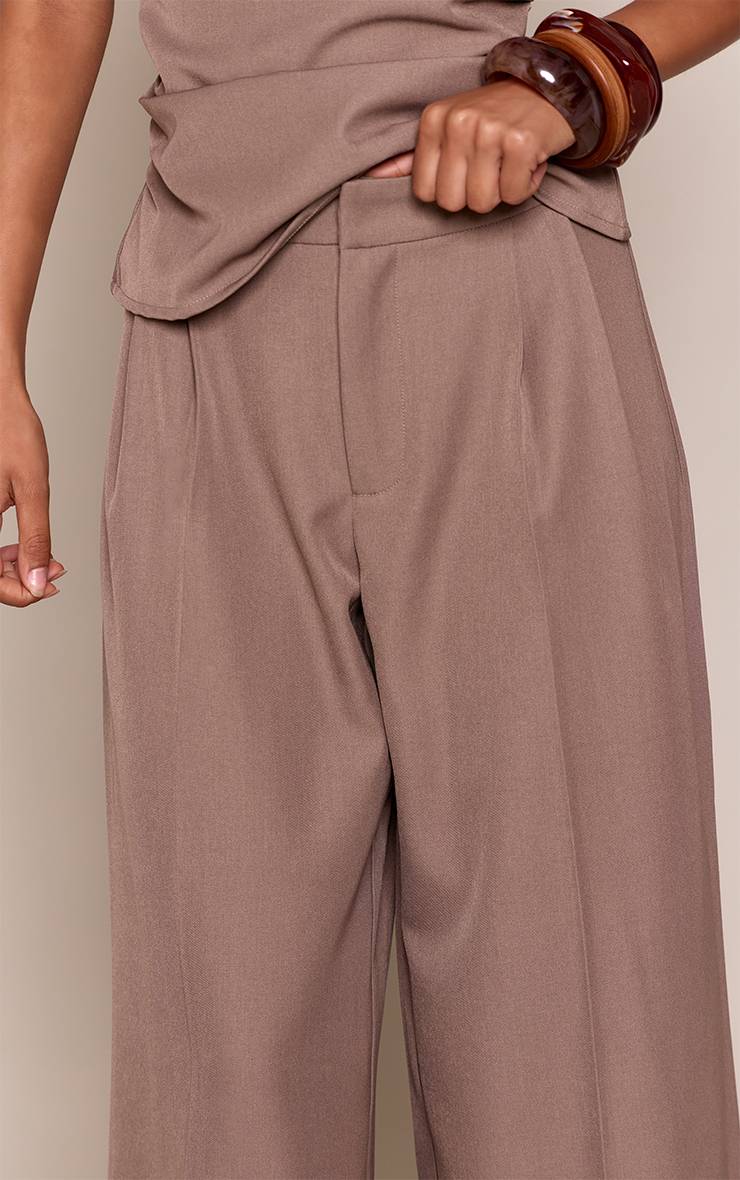 Champignon Pantalon Tailleur À Double Pli Coordonné