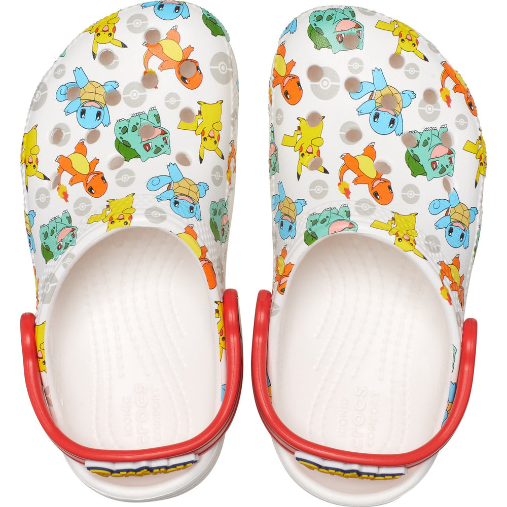 Køb Crocs White/Multi Classic Pokemon Clog