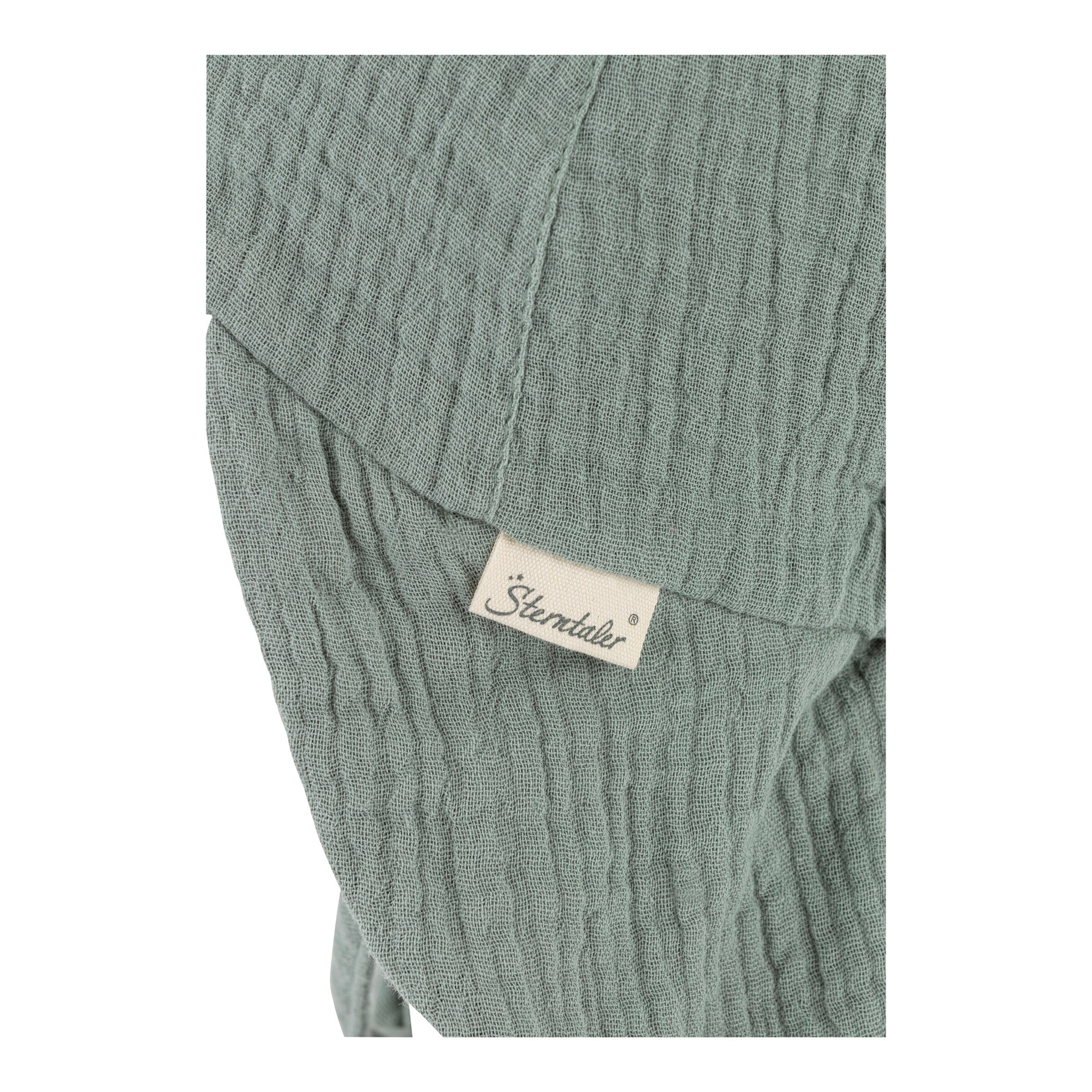 Sterntaler Musselin-Schirmmütze mit Nackenschutz grün