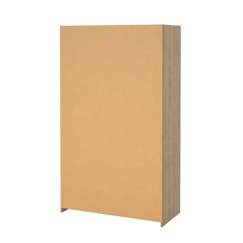 Hioshop Kit kledingkast met gordijn okkernoot decor beige