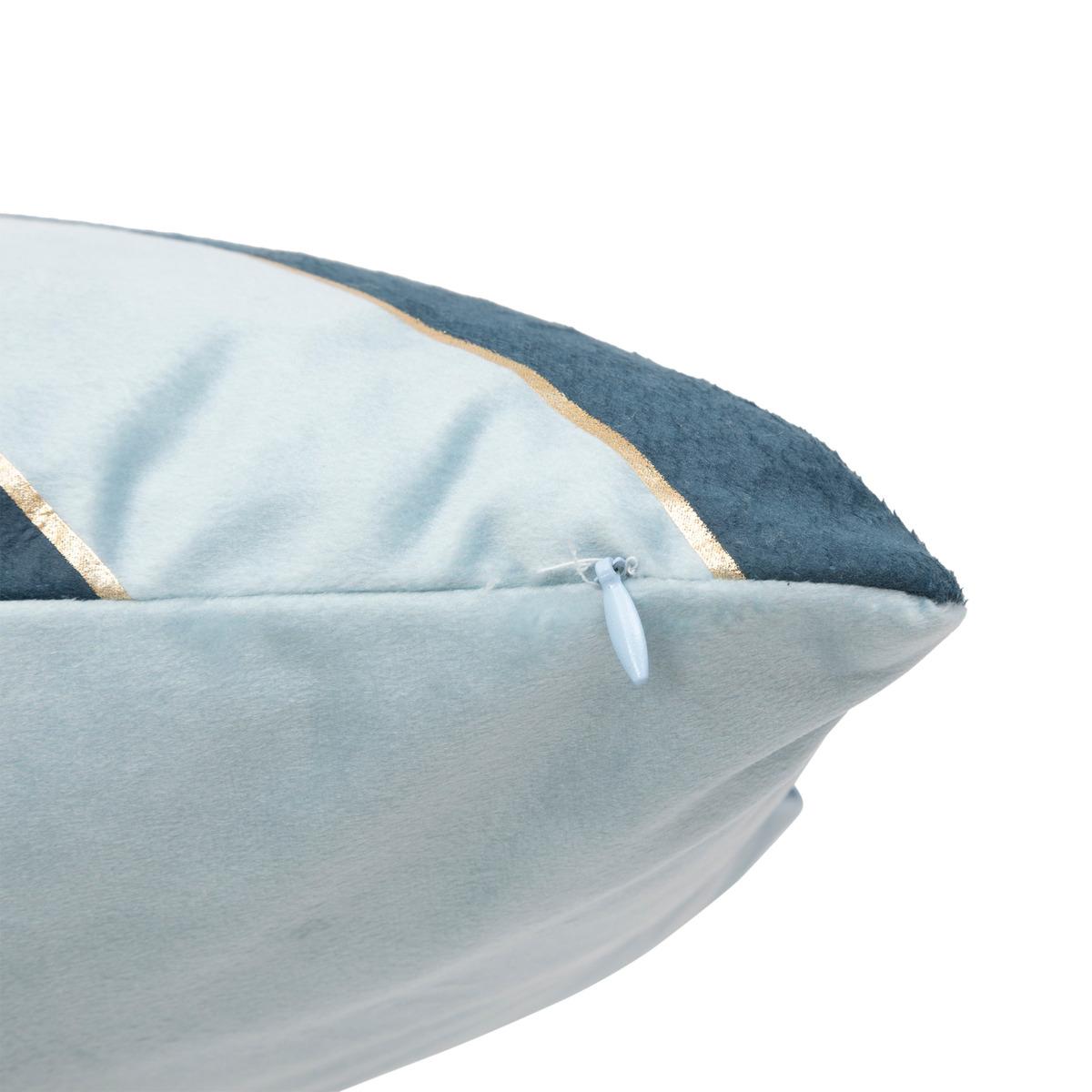 COUSSIN RAYE NELYA VELOURS BLEU 30X50CM