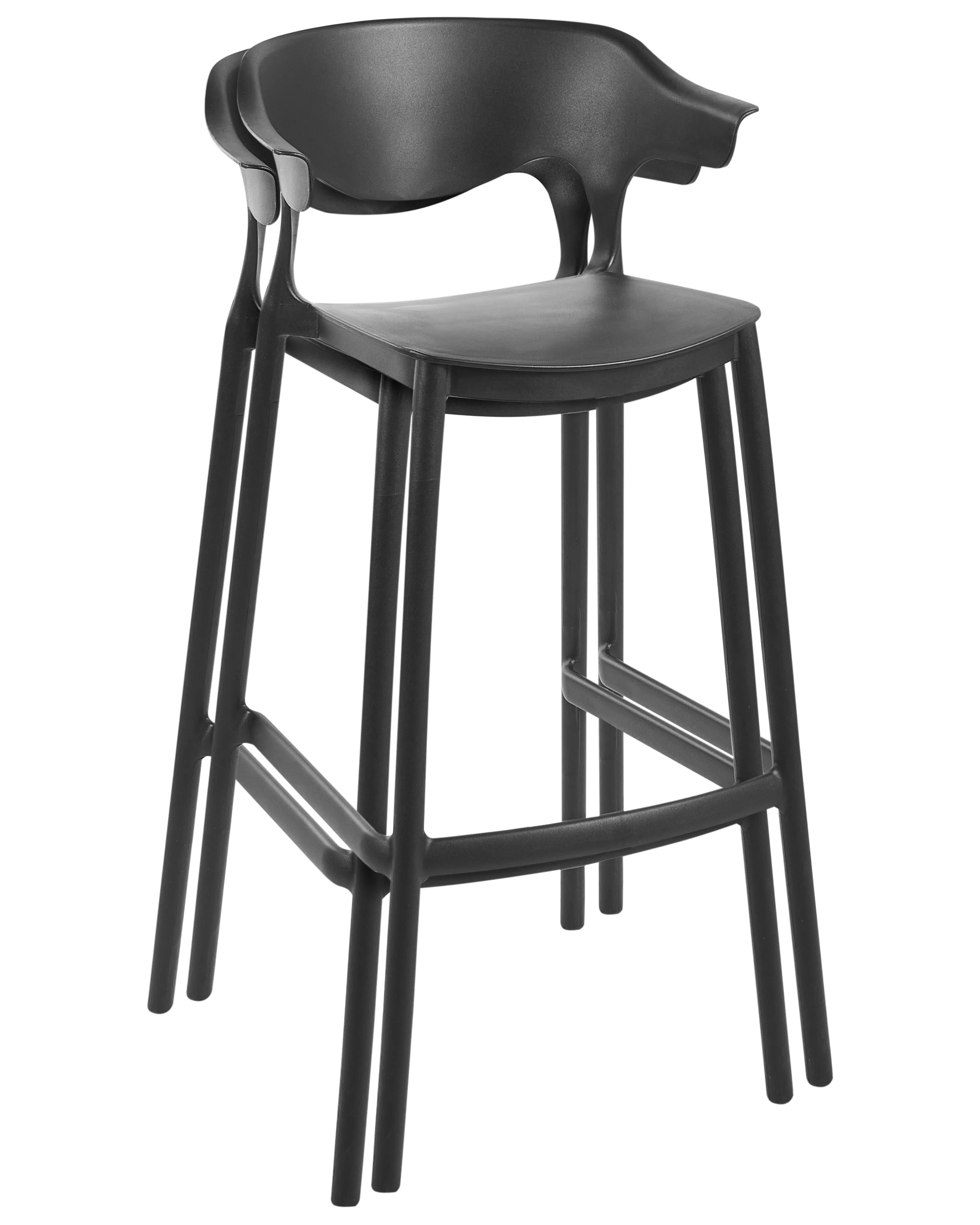 Set van 2 tuinbarkrukken GUBBIO Zwart