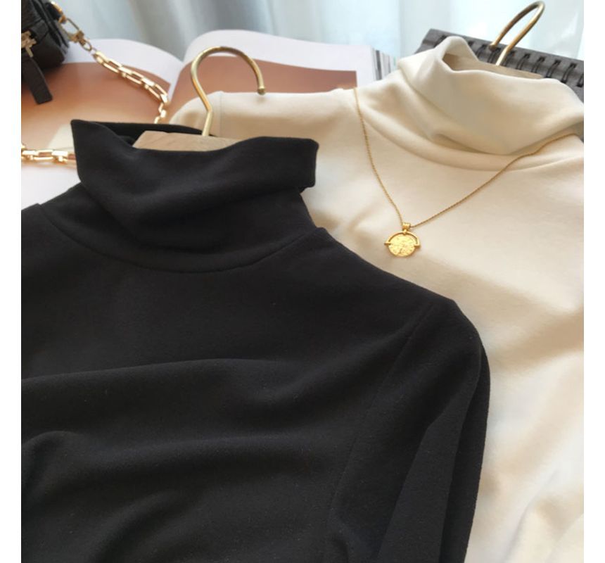 Fairy Essential - T-shirt met lange mouwen en mockneck, effen