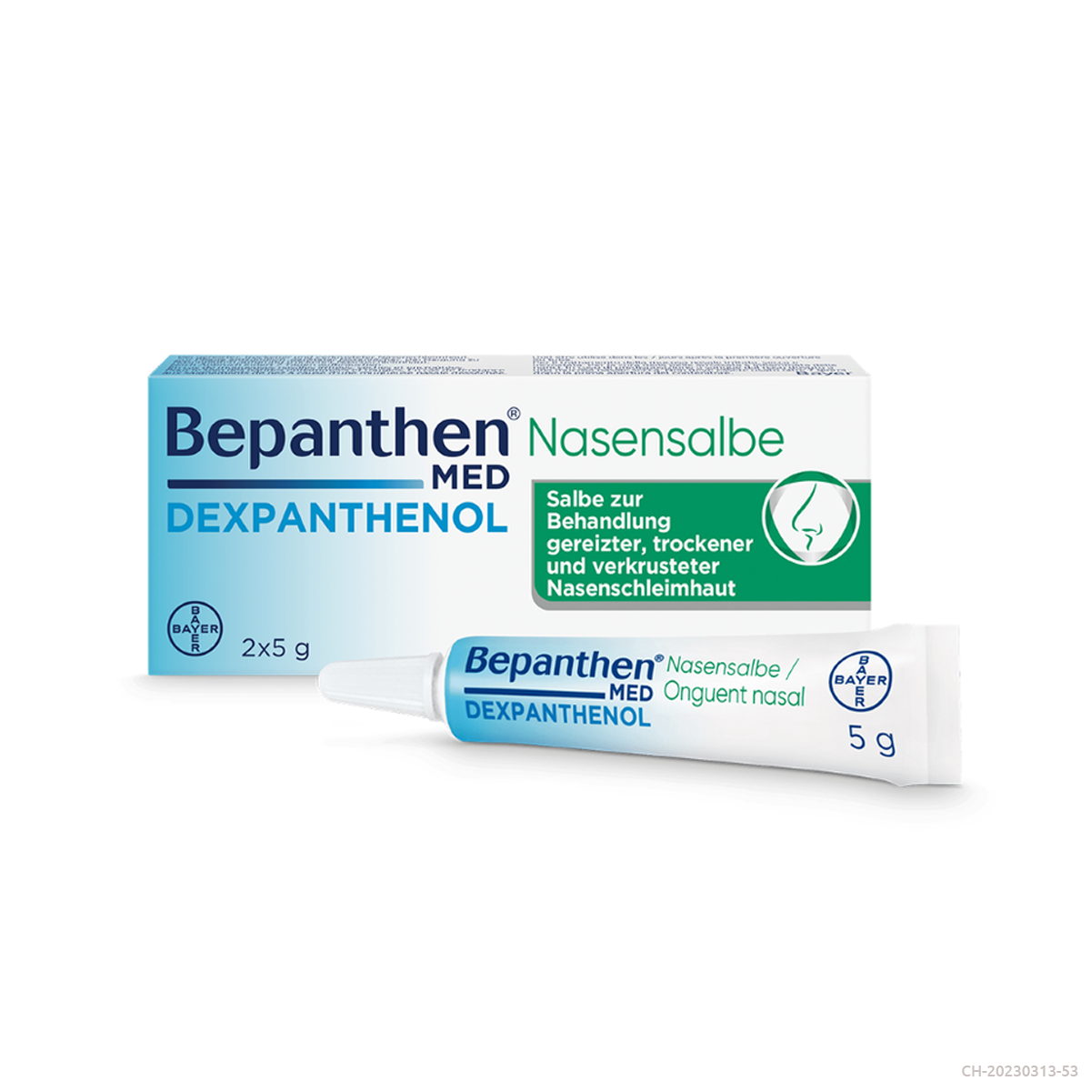 BEPANTHEN MED Nasensalbe 50 mg/g Tb 5 g
