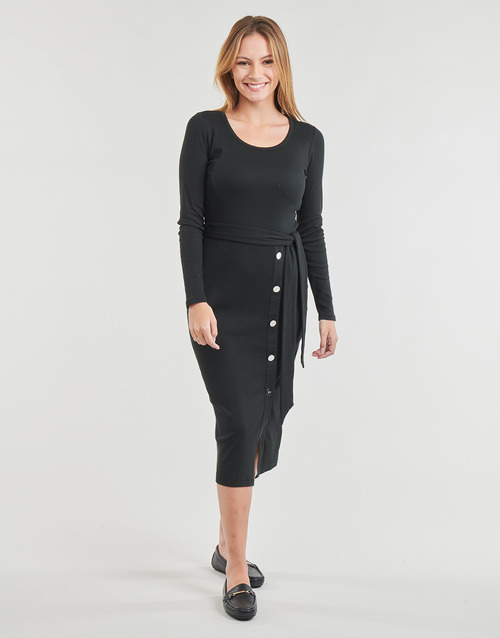 Lauren Ralph Lauren - PARISSA-LONG SLEEVE-DAY DRESS Negro