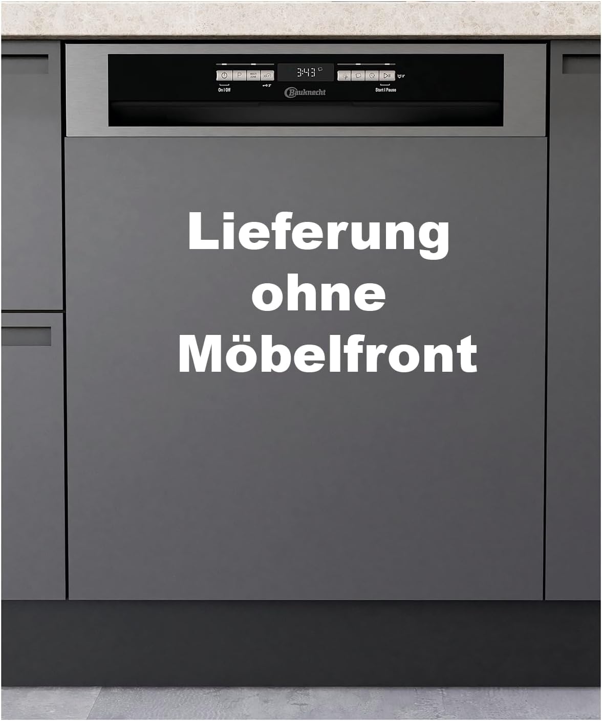 Bauknecht B6B D841A X teilintegrierbarer Geschirrspüler / 60 cm/C / 14 Maßgedecke/PowerClean - Hochdruckdüsen/ActiveDry - automatisches Türöffnungssystem/Besteckschublade