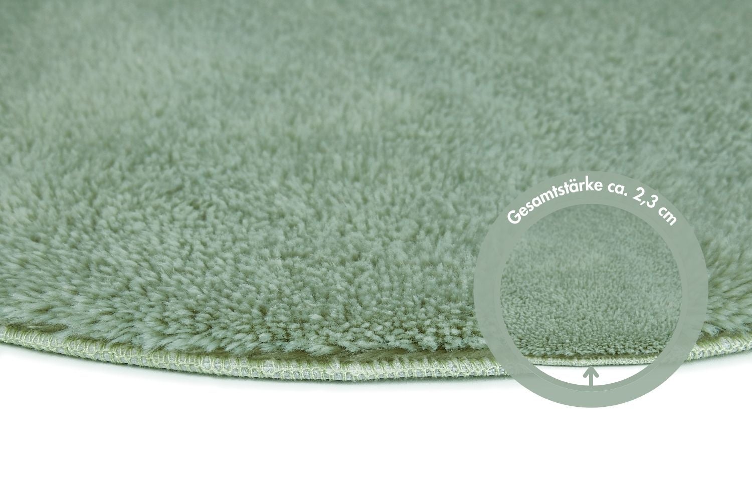 Badmat Florida, rond 60 cm, in salie