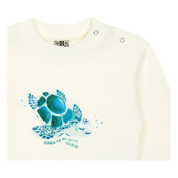 Bonton Sweat Smily Coton Bio | Ecru